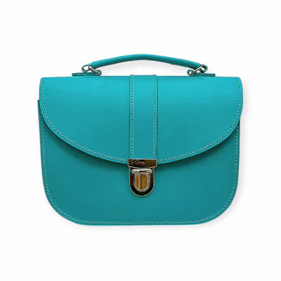 Olympia Handmade Leather Bag - Teal Made in England