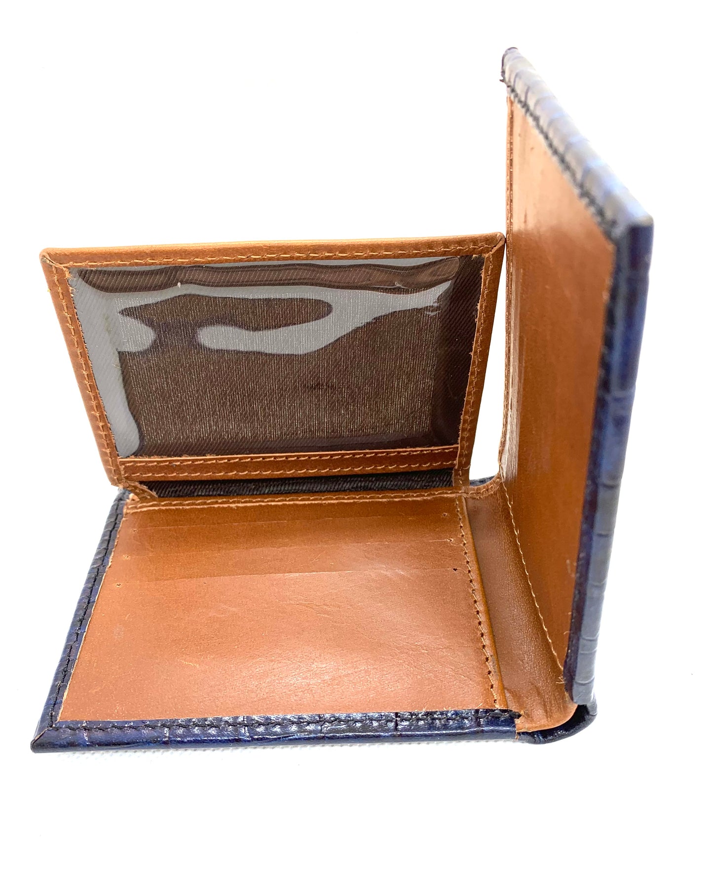 Cooper Allan  Leather  Flip Up Leather Wallet Blue