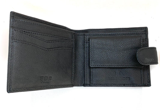 Cooper Allan Bifold Genuine Leather Wallet , Full-grain leather Black : WC01