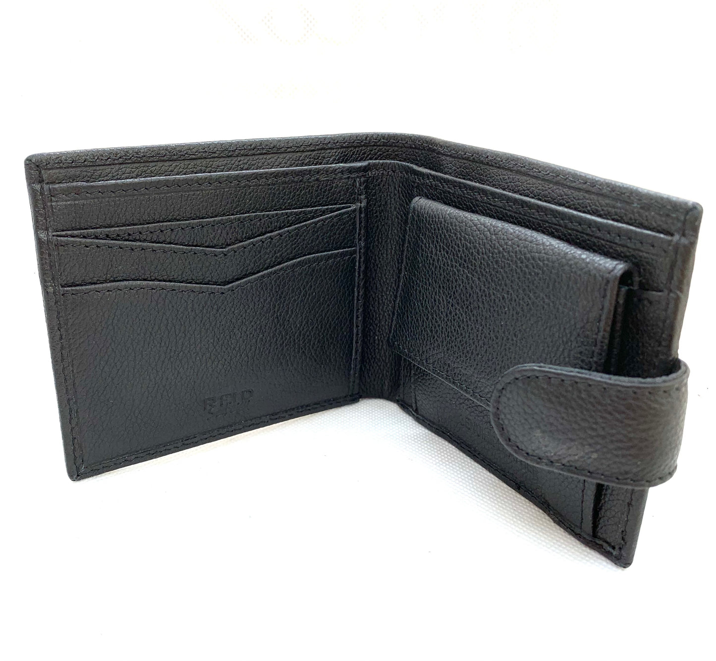 Cooper Allan Bifold Genuine Leather Wallet , Full-grain leather Black : WC01