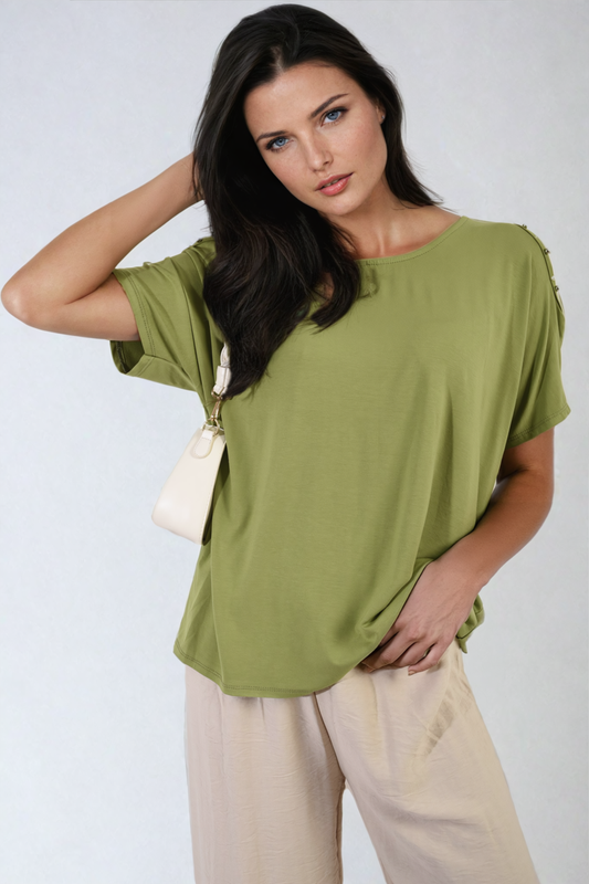 Cooper Allan Moda Pearl Cold Shoulder Top