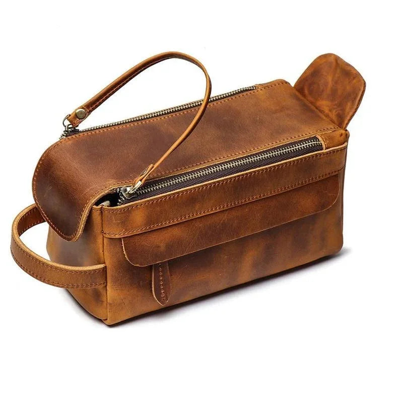 Cooper Allan Dado Leather Dopp Kit | Handmade Leather Toiletry Bag